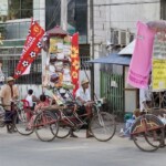 第8月 ダザウンモン月(10月から11月頃)
クリスマスツリーのように日用品や紙幣をくくり付け僧院に寄付する「カテインプェ」。
ヤンゴン